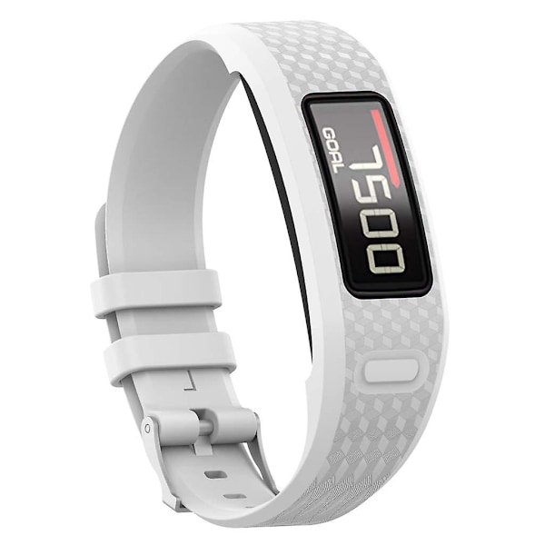 for Vivofit 1/2 Silikon Klokkereim Armbånd Slitesterk [HK] White