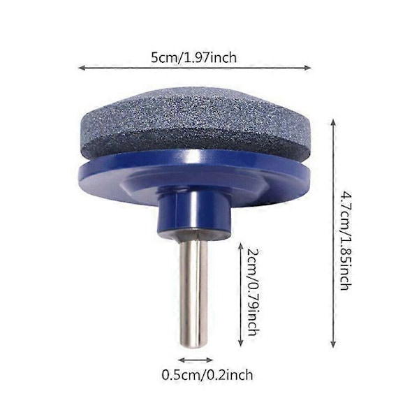 Nya modeller 1 st 5 cm Snabbare Gräsklipparvässare Gräsklipparbladsvässare Universal Slipning Roterande Borr Skär[HK] Blue