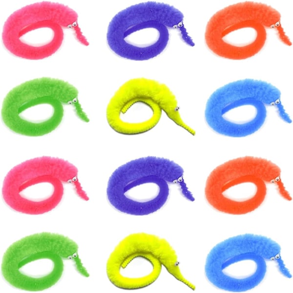 Den perfekta julklappen  Magisk mask Towiggly Twisty Fuzzy Worm Magic Twisty Wiggly Worm för barn och katt (12 st, flerfärgad)