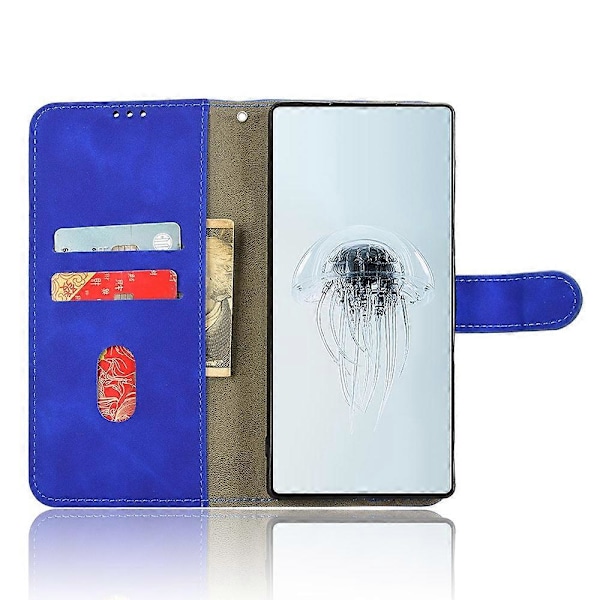 ZTE nubia Red Magic 10 Pro 5G Nahkakotelo Ihoa myötäilevä Pudotussuoja Lompakkokotelo [HK] Style B Multicolor
