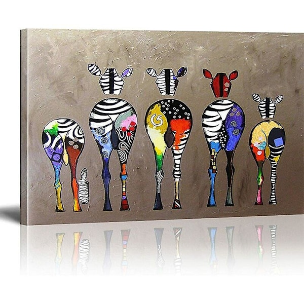 Banksy Canvas Målning Zebra Hjord Färgglada Bakdelar Street Art Graffiti Canvas Konst Dekor Canvas Tryck Målning Modernt Vardagsrum Väggdekor No[HK]