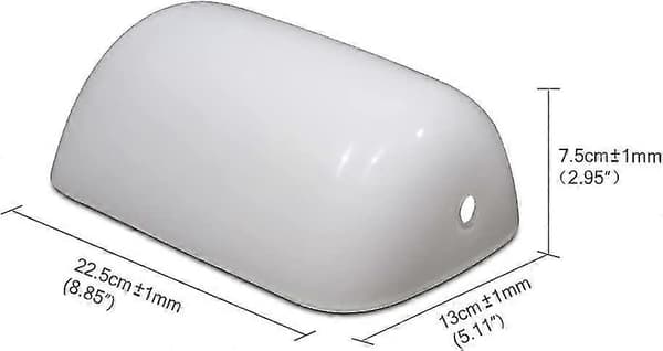 Erstatning for hvit skrivebordslampeskjerm 22,5 cm[HK]