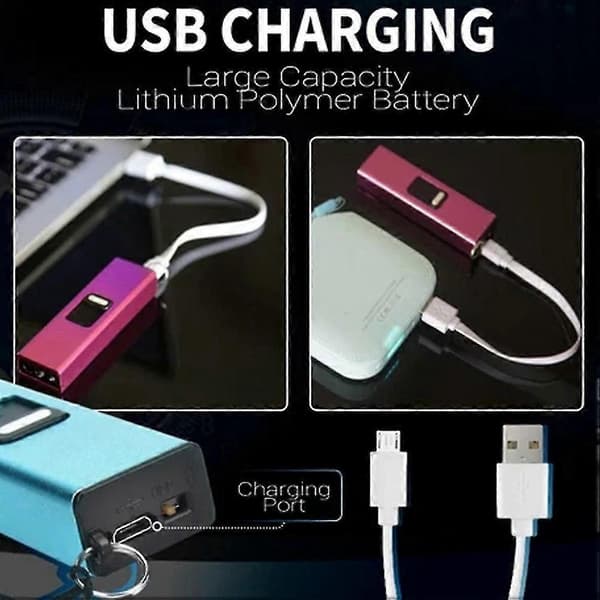 Elektrisk Stød Selvforsvars Mini Lommelygte Nøglering[HK] Glod