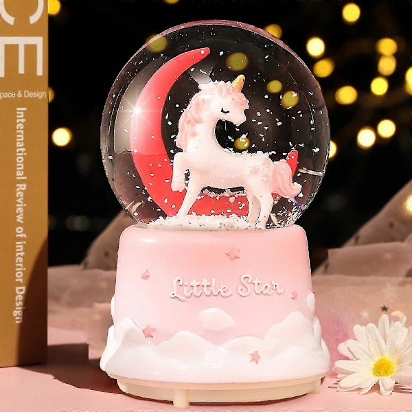\"Unicorn Snowball - Børns Farve Musikboks, 80 Mm/3 Tommer Snebold, Datters Og Barnebarns Fødselsdag Julemusik\"[HK]