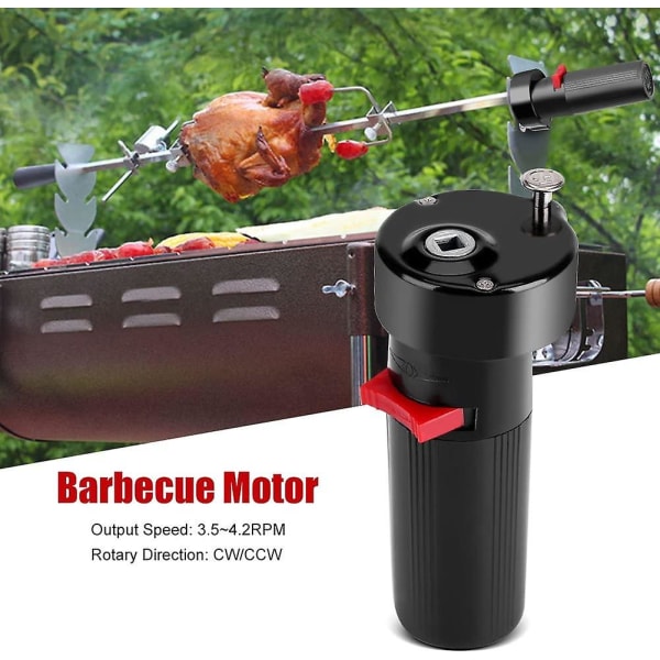 HKK  Grillmotor, Grillmotor 1,5v Batteridrevet Solid Bbq Stekebrakett Tilbehør (Batteriet Er Ikke Inkludert)