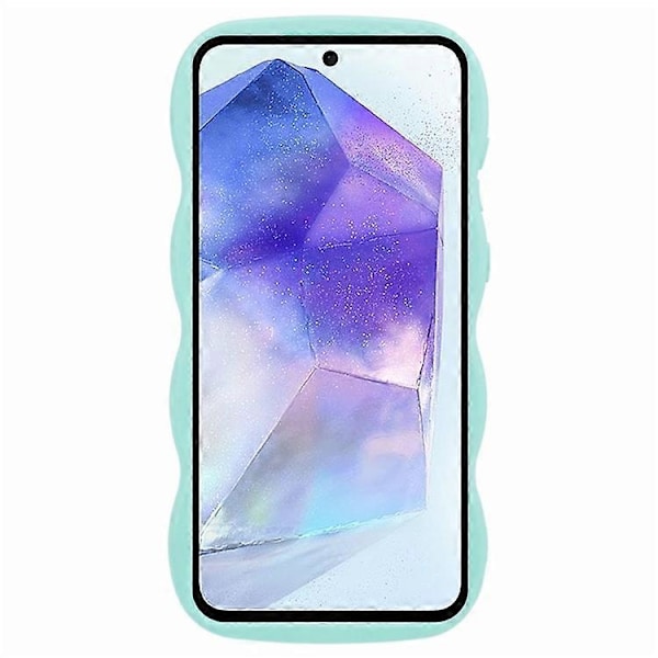 WANLONFENG XL-serien for Samsung Galaxy A05s 4G Deksel Bølgekant TPU-deksel med Herdet Glass Film[HK] Style E Multicolor