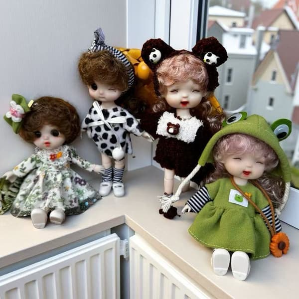Barbie-docka 16-17 cm med LED-ljus, babyfigur, presentidé för barn[HK] Xiao Rou's expression Comes with box
