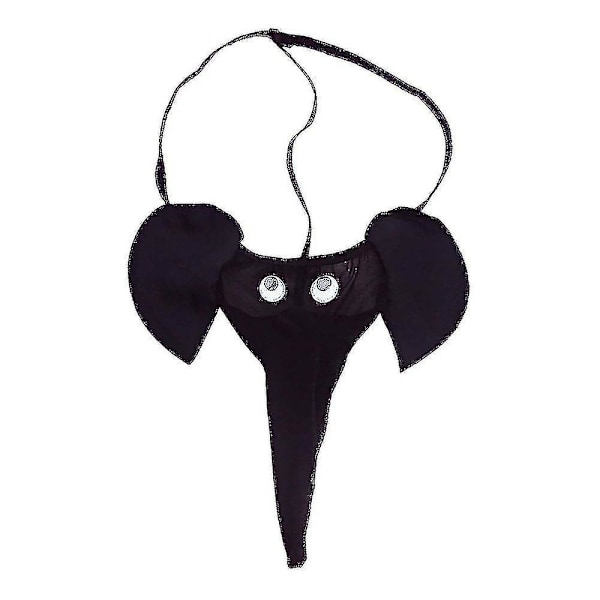 Herr Nyhet Elefant G-string Trosor Underkläder Kalsonger Lingerie Flerfärgad Valfri Hög Kvalitet[HK] Black