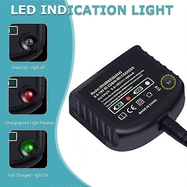A12 Ni-cd Ni-mh Batterioplader Til Black Decker 9.6v-18v Erstatning A12-xj A12ex A1712 Hurtig Opladning Elektrisk Værktøj[HK] Uk plug