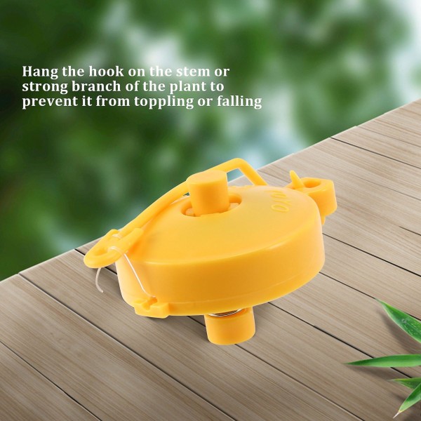 Plante Yoyo Vekst Henger med Stopper, Justerbar Støtte (Pakke med 10) [HkkK] yellow