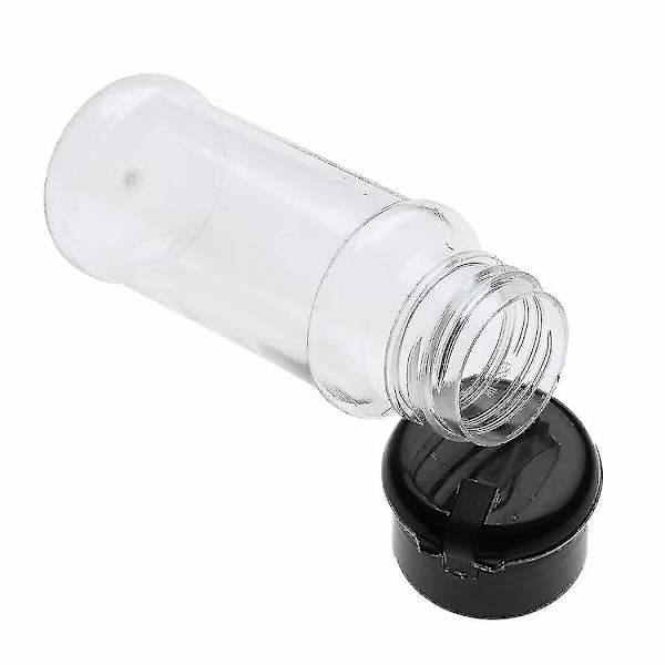 HKK  12-pack plastburkar för kryddor med lock, 100 ml kryddförvaringsbehållare flaska krydda