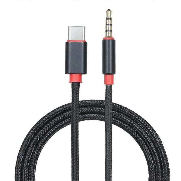 USB-C til 3,5 mm hodesettadapterkabel, 0,95 m, svart[HK]
