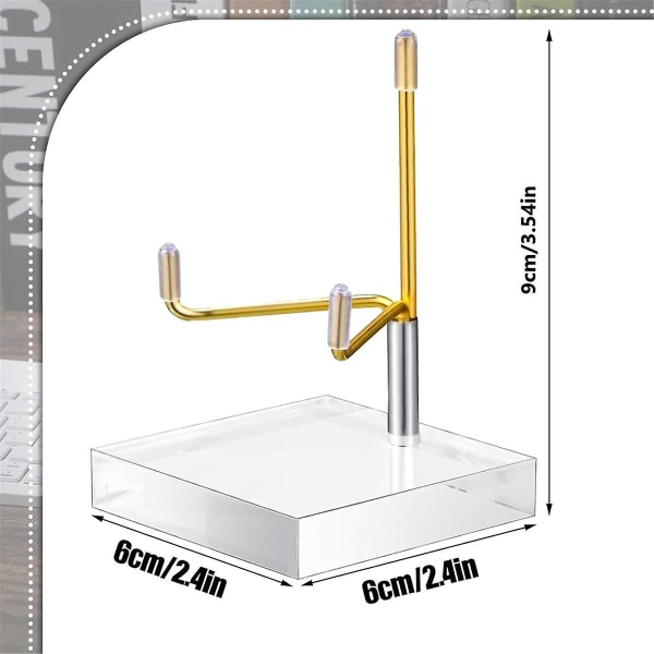 4 ställbara metallarmsdisplayställ Staffli med akrylbas Rock Display Stafflihållare Akryl([HK])