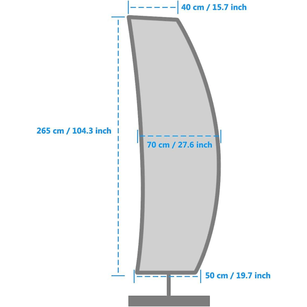 HKK Parasolbeskyttelsesdeksel, Parasolbeskyttelsesdeksel for frittstående parasoller, Vanntett parasolltrekk for parasoller