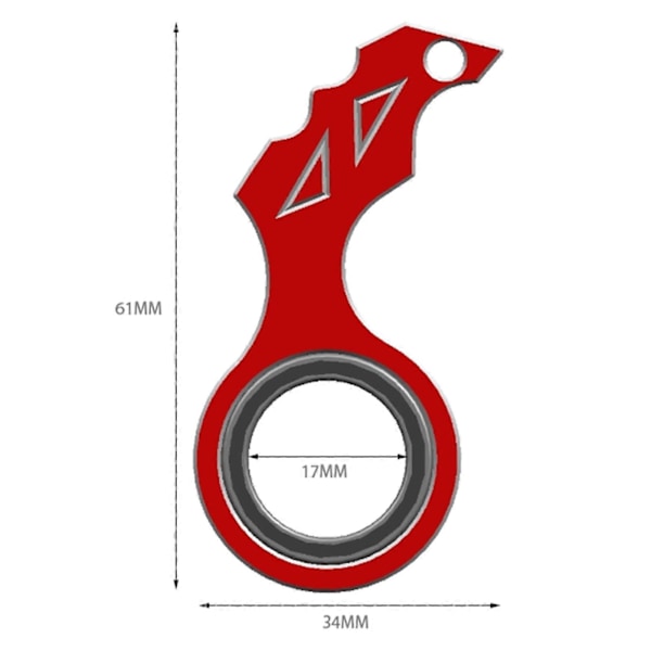 Nyckelring Spinner Fidget Leksak Fickformat Fingertopps Metall Gadget Nyckelring Stresslindring & Anti-Ångest Sensoriska Leksaker för Tonåringar & Vuxna Anti St[HK] Silver