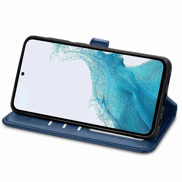 For Samsung Galaxy A56 5G Deksel Lær Telefonveske Lommebok Stativdeksel med Håndleddsstropp - Grønn[HK] Blue Multicolor