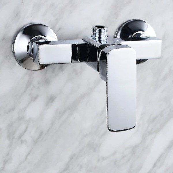 HKK  Modern Chrome Wall-mounted Shower Tap With Shower Mixer For Cold And Hot Water