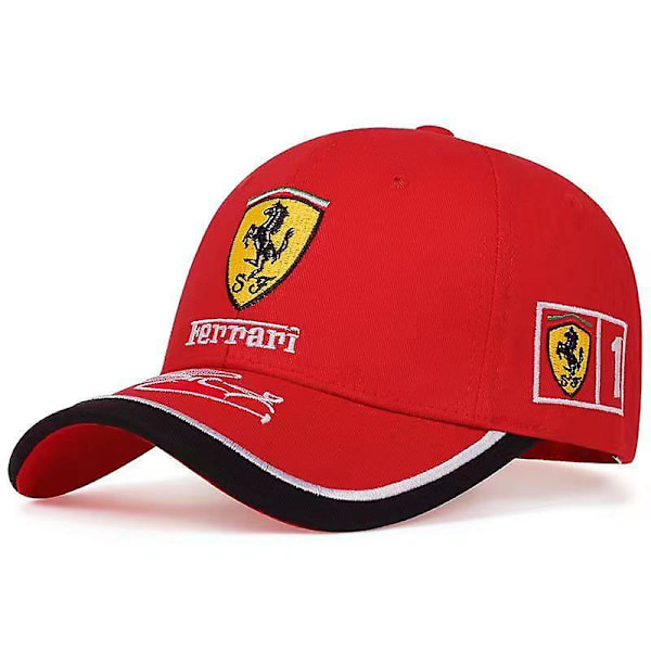 För Ferraris Logotyp Dekal Basebollkepsar Justerbara Casual Bomulls Solhattar För Män Och Kvinnor Mode Snapback Justerbara Hattar[HK] Red