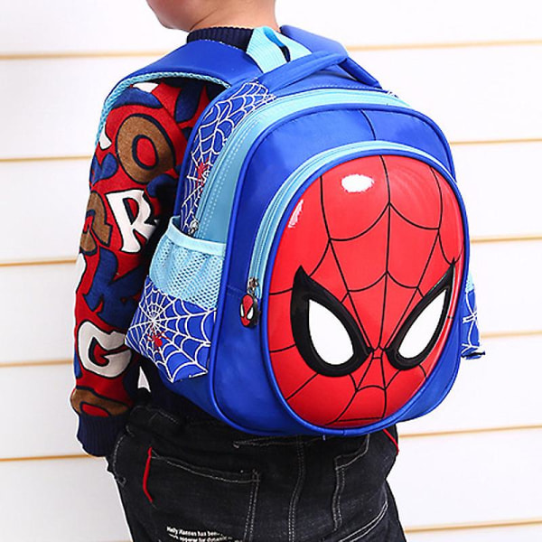 Barnehage Ryggsekk Spiderman Ryggsekk for Gutter [HK] Sky Blue