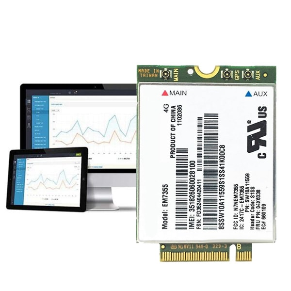 Em7355 Wwan Card+2xantenne 04x6038 Ngff 4g Wifi-kort for X1 Carbon L440 L540 T440 T540p X240([HK])