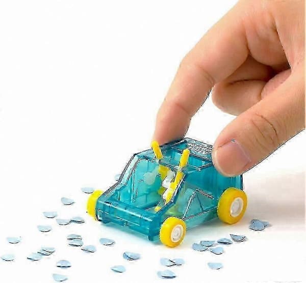 Blå gjennomsiktig mini skrivebordsrenser med støvsugingsfunksjon Clear