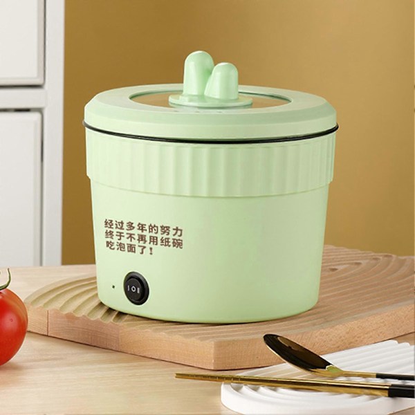 Elektrisk Gryta Non-Stick Ramen Kokare Multifunktionell Gryta för Wok Stek Nudlar Ramen Kokare[HK] 1.8L Kimchi Pot Green