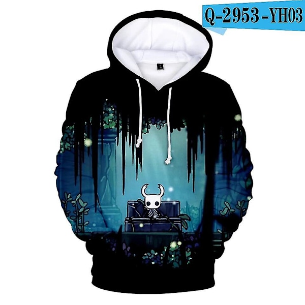 Børns Hollow Knight 3D hættetrøjer Mænd/kvinder Forår Efterår Print Sweatshirts Kreative Harajuku Hollow Knight Mænds hættetrøjer Oversized 3d3[HK] 3D3 S