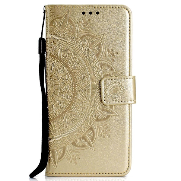 Præget Mandala Mønster Pung Læder Mobil Etui til Samsung Galaxy A7 (2018) A750[HK]