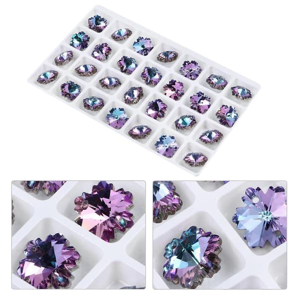 DIY Lag Rhinestone Snøfnuggpynt til Dekorasjon 56 stk [HK]