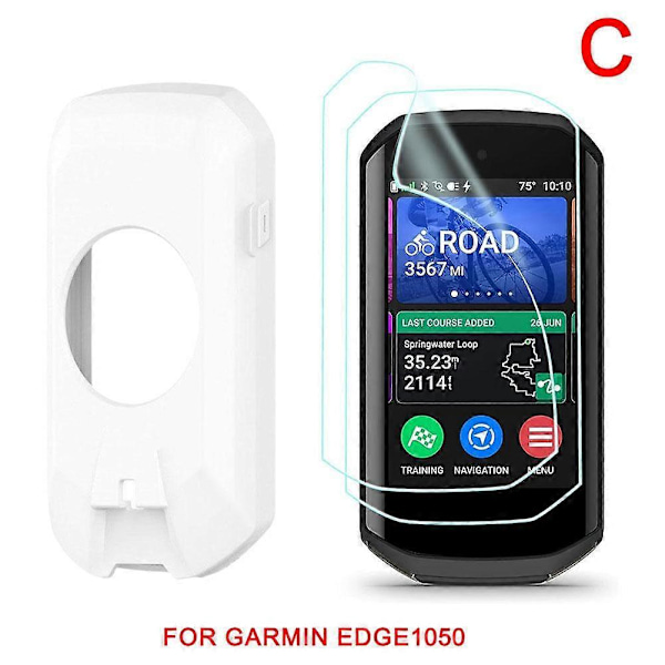 Silikonskyddsfodral för Garmin Edge 1050 Allomfattande Skyddsfodral[HK] White