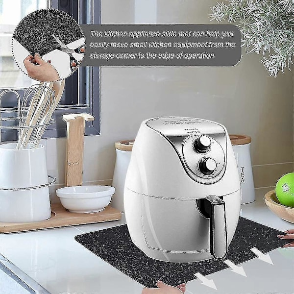 Varmebestandig måtte til airfryer, 2 stk. varmebestandig pude bordpladebeskytter måtte til kaffemaskine [HK]