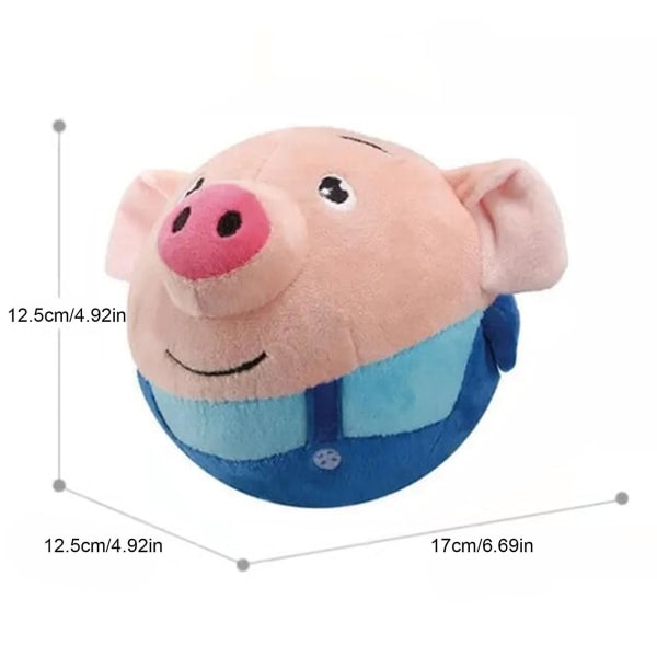 Valpeball Aktiv Bevegelig Kjæledyr Plysjleke Syngende Hund Tygge Squeaker Fluffy Leker, 100% Ny[HK] Blue