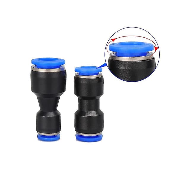 100 stk. PG4-6mm 6-8mm 6-10mm Pneumatisk Luftforbindelse Lige Koblinger Plast Hurtigfitting
