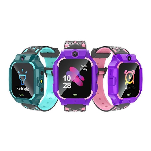 Børne 4G Smart Watch GPS WIFI Videoopkald SOS Vandtæt Børne Smart Watch Kamera Lokations Tracker Lokalisering Stemme Telefon Ur Green