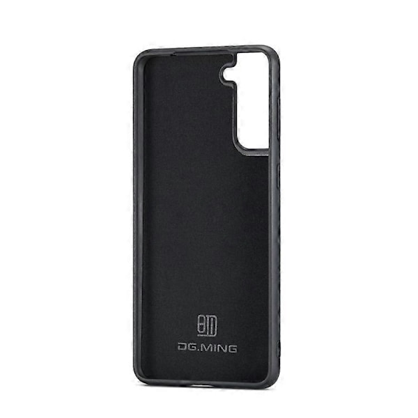 För Samsung Galaxy S22 5G DG.MING M2-serien 3-faldig Multi Card Bag + Magnetiskt Bakstycke Mobilskal [HK] Red