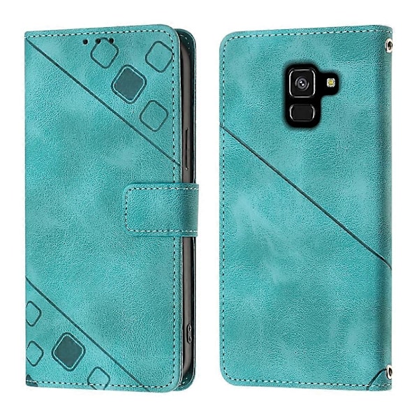 Læder Etui Til Samsung Galaxy A8+ 2018[HK] Green