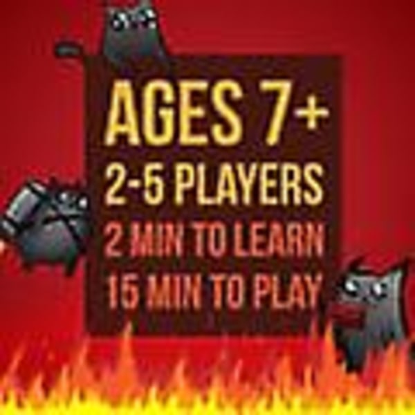Exploding Kittens - Kortspil | Familievenligt festspil | Russisk Roulette | engelsk | Alder 7+ | 2 til 5 spillere[HK]