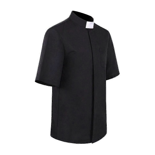 Presteskjorter for menn Katolsk kirke Biskop Presteklær Minister Predikant Pastor Romerske Bluser Topper S-5XL[HK] 4XL