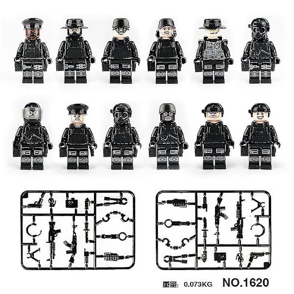Set med 22 minifigurer och Jeep Military Series Villain Mini Figures Building Block Toys[HK]