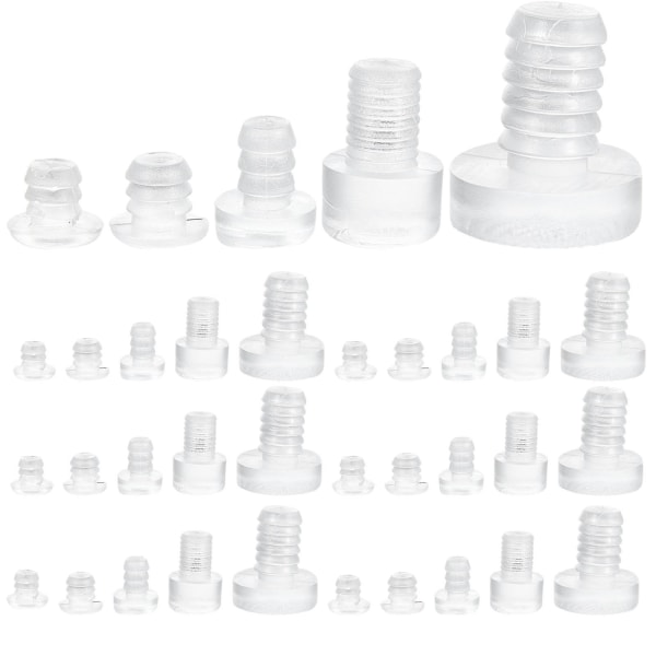 HK  100pcs Glass Tabletop Bumpers Clear Rubber Table Glass Bumpers Rubber Grippers The best choice SHLM
