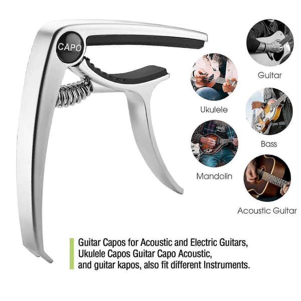 Akustisk gitar-capo for 6 strenger