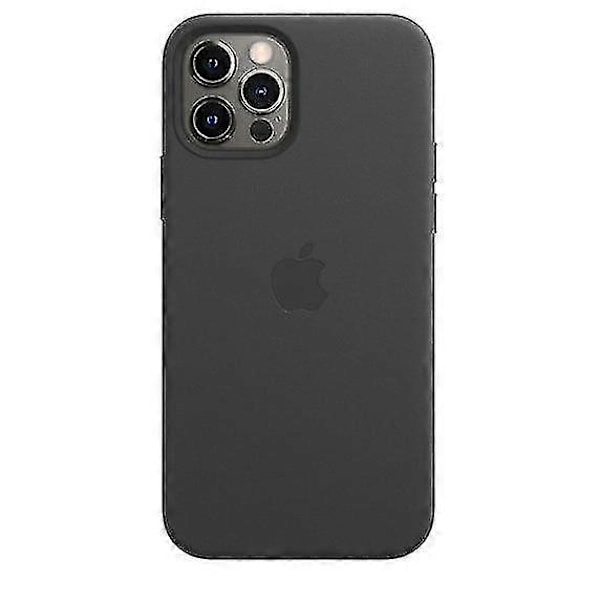 Læder Telefon Cover Til Iphone 12/12 Pro Læder Cover Med Magsafe[HK] Black