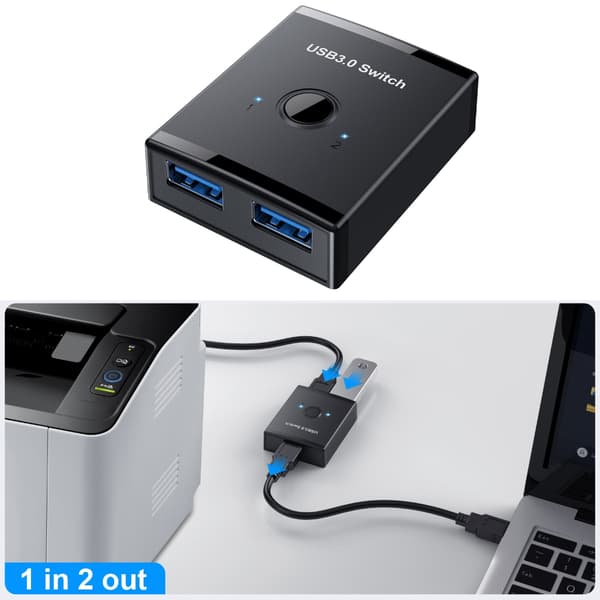 2-ports USB 3.0-switch med 2x USB 3.0-porte[HK]