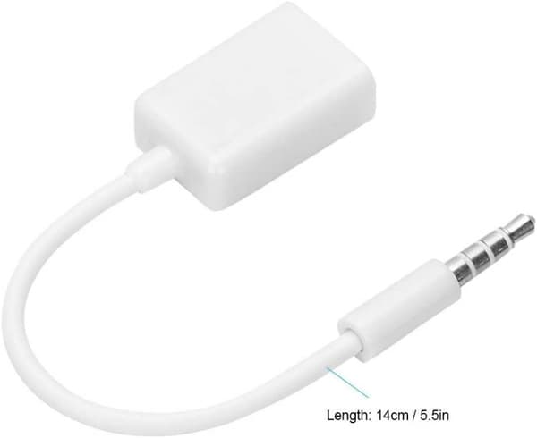 USB lydkabel 3,5 mm til aux-adapter med ekstra lengde[HK]