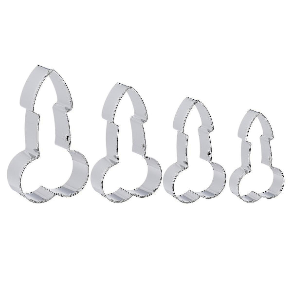 4 stk. Voksen Sexy Kakeform Sett Kjeksform Fondant Kakekutter DIY Kjøkken Baking Dekorasjonsverktøy[HK]