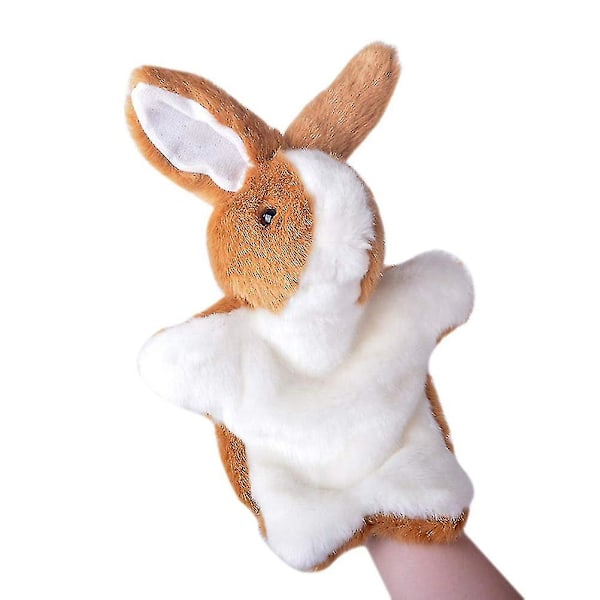 Hånddukke Plysdyr Legetøj Fantasifuld Historiefortælling Legetøj Børnegave[HS][HK] Brown Rabbit