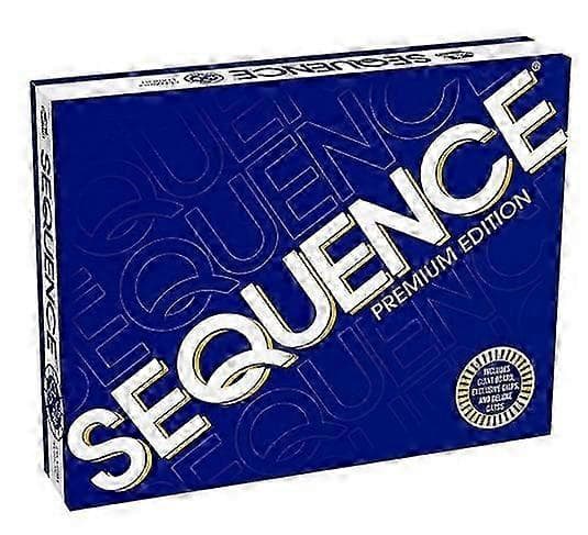 Sequence Premium Edition lautapeli, viisi peräkkäin -strategiakorttipeli aikuisille ja perheille [HK]