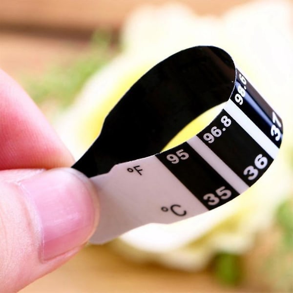 HK LCD-termometerremsa Återanvändbar flexibelt huvud Feber Panntermometer Färgförändring Hem Test Temperature Sticker Tools