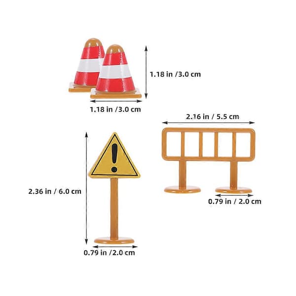 Trafik Vejskilte Legetøj 45 stk. Mini Legesæt til Børn Realistisk Model[HK]