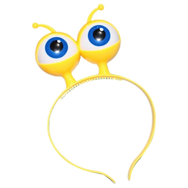 Alien Eyeball LED Hårdiadem Blinkande Hårband Barn Vuxen Hårband för Scen [HK] Yellow